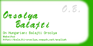 orsolya balajti business card